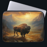 Buffalo Bison Sunset Silhouette Laptop Sleeve<br><div class="desc">Capture the untamed beauty of the American West with our breathtaking Sunset Buffalo Bison Silhouette Art Print. Set against a backdrop of a radiant, amber-hued sunset, a majestic buffalo bison stands proudly on the horizon, its formidable presence magnified by the golden light. This stunning artwork celebrates the spirit of the...</div>