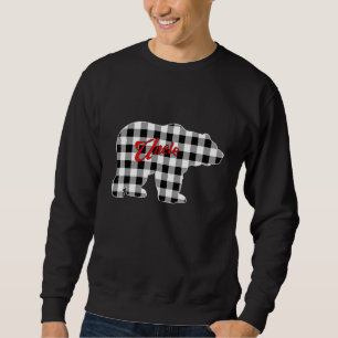 Buffalo Black and White Plaid Uncle Bear Christmas Sweatshirt