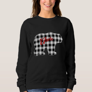 Buffalo Black and White Plaid Uncle Bear Christmas Sweatshirt