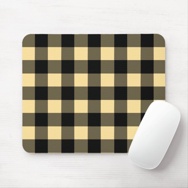 Buffalo black and yellow mouse pad (With Mouse)