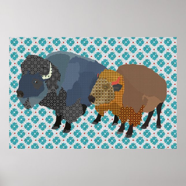 Buffalo Blue Art Poster (Front)