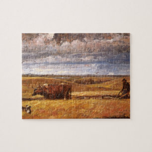 Buffalo Bones Ploughed Under by Harvey Thomas Dunn Jigsaw Puzzle