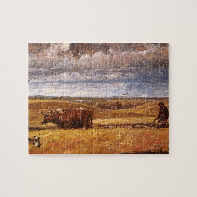 Buffalo Bones Ploughed Under by Harvey Thomas Dunn Jigsaw Puzzle (Horizontal)
