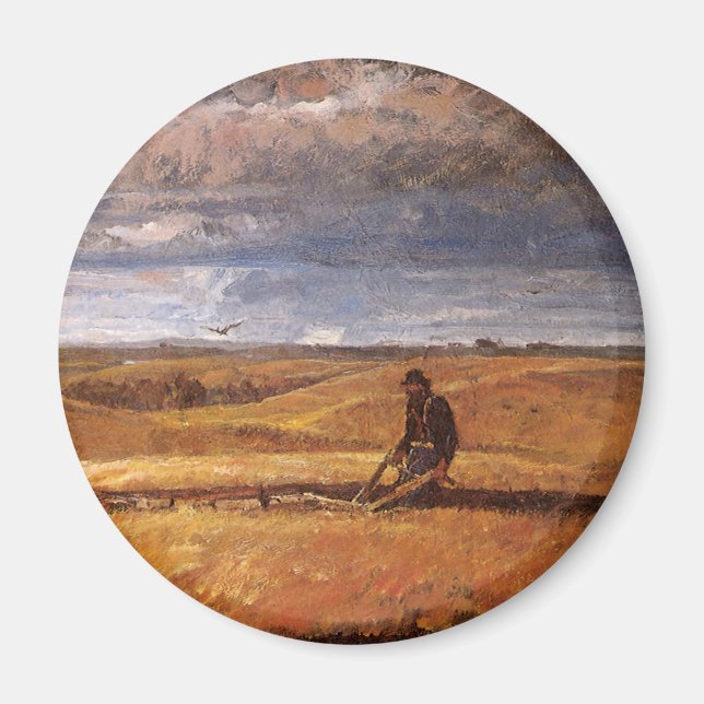 Buffalo Bones Ploughed Under by Harvey Thomas Dunn Magnet (Front)
