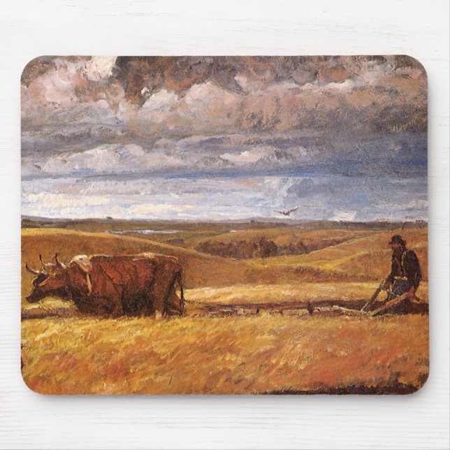 Buffalo Bones Ploughed Under by Harvey Thomas Dunn Mouse Pad (Front)