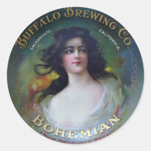 Buffalo Brewing Company, Sacramento, CA Classic Round Sticker