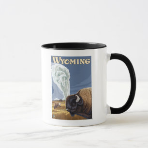 Buffalo by Old Faithful Vintage Travel Poster Mug