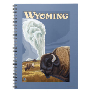 Buffalo by Old Faithful Vintage Travel Poster Notebook