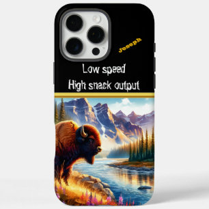 Buffalo by Serene River in Mountains iPhone 16 Pro Max Case
