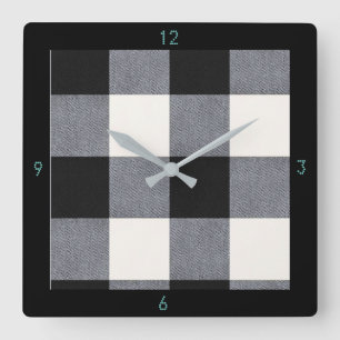 buffalo Check1 Square Wall Clock