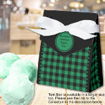 Buffalo Check - Black and Green - 3x1.5x3.25 Tent  Favour Box<br><div class="desc">Black and green buffalo check tent favour box. Text is customisable. If you use the 'edit design' button/tool,  you can also add your own images/photos as well. Other colorways,  shapes and box size available.

See the Collection of all box sizes & buffalo check colours here:
https://www.zazzle.com/collections/119842043554925619</div>