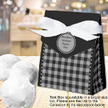 Buffalo Check - Black and Grey - 3x1.5x3.25 Tent  Favour Box<br><div class="desc">Black and grey buffalo check tent favour box. Text is customisable. If you use the 'edit design' button/tool,  you can also add your own images/photos as well. Other colorways,  shapes and box size available.

See the Collection of all box sizes & buffalo check colours here:
https://www.zazzle.com/collections/119842043554925619</div>