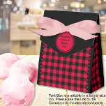 Buffalo Check - Black and Red - 3x1.5x3.25 Tent  Favour Box<br><div class="desc">Black and red buffalo check tent favour box. Text is customisable. If you use the 'edit design' button/tool,  you can also add your own images/photos as well. Other colorways,  shapes and box size available.

See the Collection of all box sizes & buffalo check colours here:
https://www.zazzle.com/collections/119842043554925619</div>