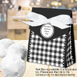 Buffalo Check - Black and White - 3x1.5x3.25 Tent  Favour Box<br><div class="desc">Black and white buffalo check tent favour box. Text is customisable. If you use the 'edit design' button/tool,  you can also add your own images/photos as well. Other colorways,  shapes and box size available.

See the Collection of all box sizes & buffalo check colours here:
https://www.zazzle.com/collections/119842043554925619</div>