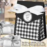 Buffalo Check - Black and White - 4x2x5 Tent Favour Box<br><div class="desc">Black and white buffalo check tent favour box. Text is customisable. If you use the 'edit design' button/tool,  you can also add your own images/photos as well. Other colorways,  shapes and box size available.

See the Collection of all box sizes & buffalo check colours here:
https://www.zazzle.com/collections/119842043554925619</div>