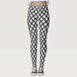 Buffalo Check Black White Chequered Plaid Leggings<br><div class="desc">Fun,  high quality leggings with a black and white chequered pattern.  Perfect for workouts,  yoga and everyday wear.</div>