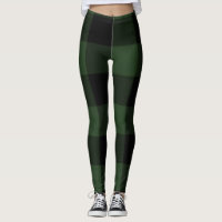 Buffalo Check Celtic Green and Black Squares Plaid