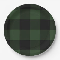 Buffalo Check Celtic Green and Black Squares Plaid