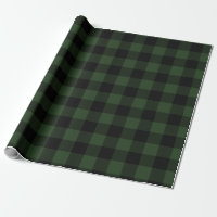 Buffalo Check Celtic Green and Black Squares Plaid