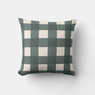 Buffalo Check Green Plaid Christmas Holiday Cushion