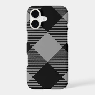 Buffalo Check Grey and Black Squares Plaid