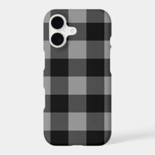 Buffalo Check Grey and Black Squares Plaid