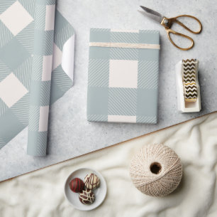 Buffalo Check Grey Simple Stylish Trendy Wrapping Paper