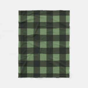 Buffalo Check Lumberjack Plaid Custom Colour Green Fleece Blanket