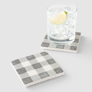 Buffalo Check Marble Coaster