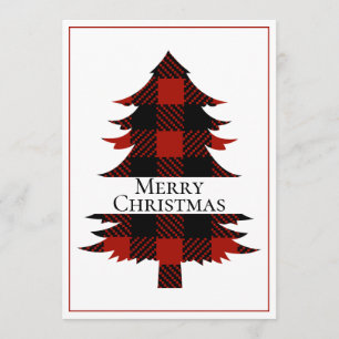 Buffalo Check Merry Christmas Rustic Simple