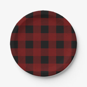 Buffalo Check Paper Plate