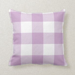 Buffalo Check Pastel Lavender Purple Cushion