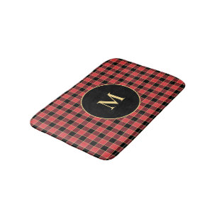 Buffalo Check Pattern Monogram Custom Colors SVG Bath Mat