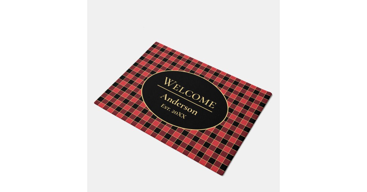 Download Buffalo Check Personalized Name Custom Colors SVG Doormat | Zazzle.com.au