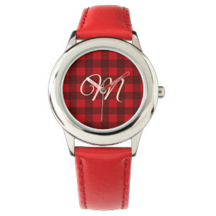 Buffalo Check Plaid Christmas Pattern Watch