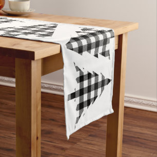 Buffalo Check Plaid Christmas Tree Pattern Medium  Medium Table Runner