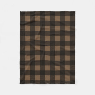 Buffalo Check Plaid Custom Colour Brown Fleece Blanket