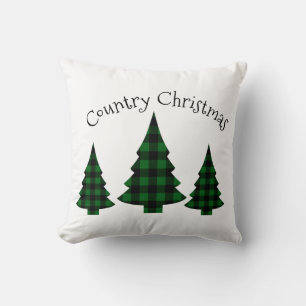 Buffalo Check Plaid Holiday Country Christmas Cushion