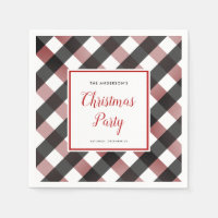 Buffalo Check Plaid Rustic Christmas Party
