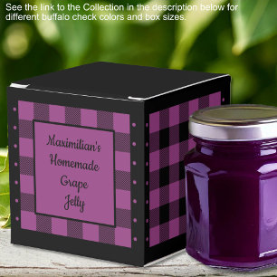 Buffalo Check - Purple and Black - Classic Favour Box