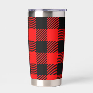Buffalo Check Red and Black Lumberjack Plaid Decor Insulated Tumbler