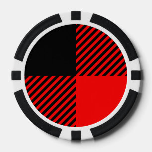 Buffalo Check Red and Black Lumberjack Plaid Decor Poker Chips