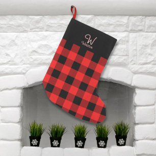 Buffalo Check Red Plaid Small Christmas Stocking
