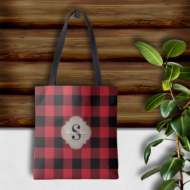 Buffalo Check Rustic Country Chic Tote Bag (Creator Uploaded)