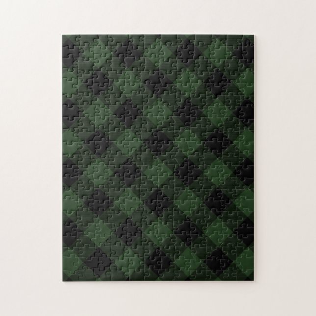 Buffalo Check Rustic Square Pattern Jigsaw Puzzle (Vertical)