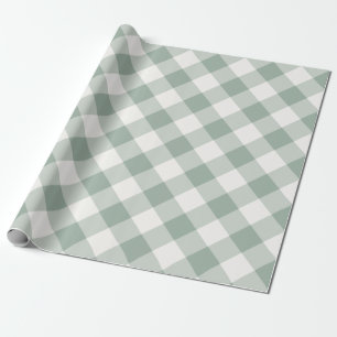 Buffalo Check Sage Green Wrapping Paper