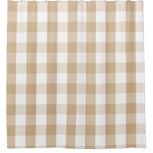 Buffalo Check Tan Shower Curtain