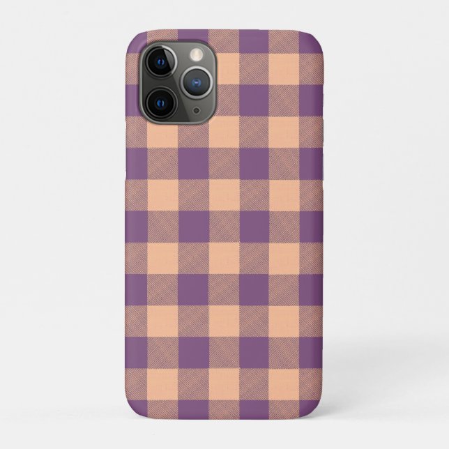 Buffalo Check Violet and Tan Case-Mate iPhone Case (Back)
