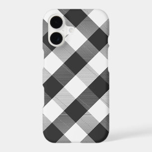 Buffalo Check White and Black Squares Plaid