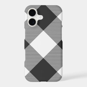 Buffalo Check White and Black Squares Plaid